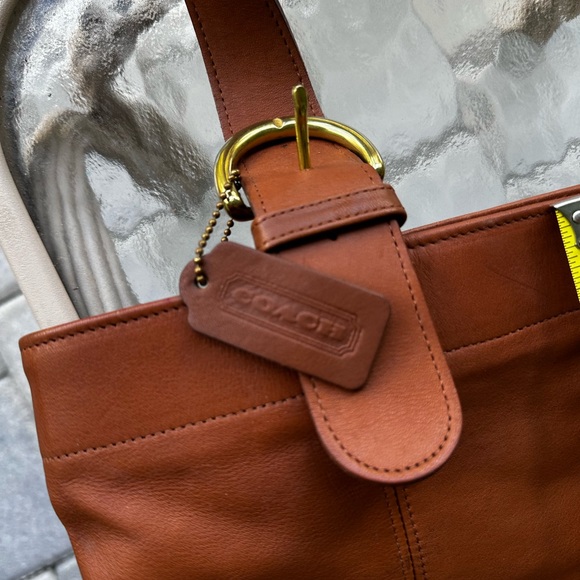Brown Leather Tote Bag Coach - Picture 5 of 8